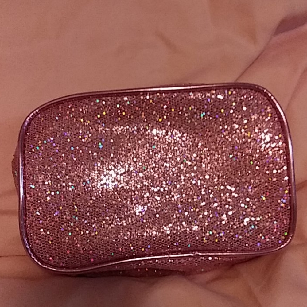 Pink glittery pouch